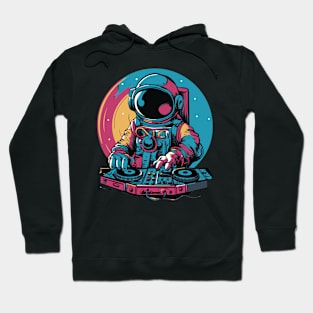 Astronaut DJ, DJing in Space, Funny EDM Hoodie